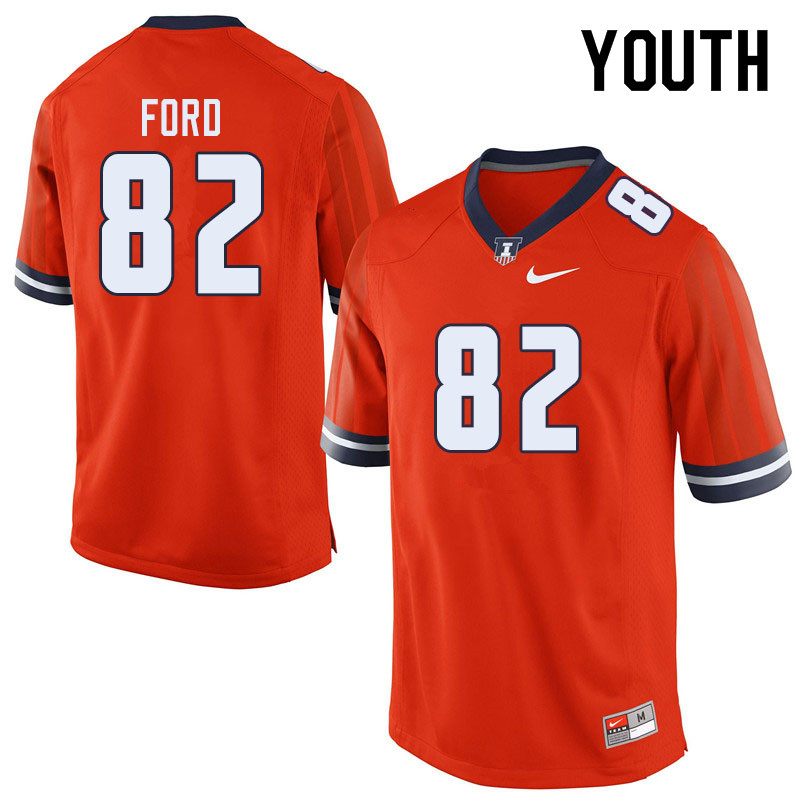 Youth #82 Luke Ford Illinois Fighting Illini College Football Jerseys Sale-Orange